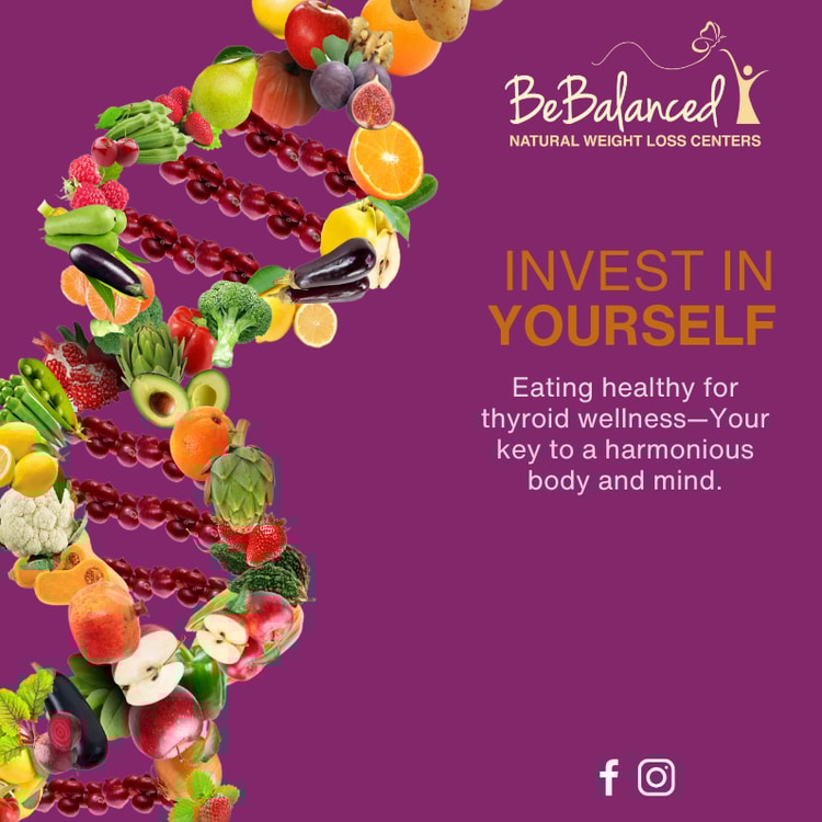 A spiral of fruits and vegetables with the words invest in yourself