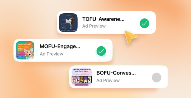 A couple of white buttons with a yellow arrow