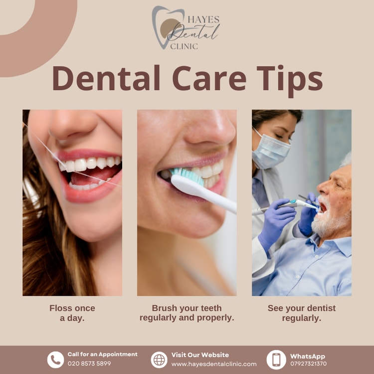 A flyer for dental care tips