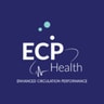 The ecp health logo on a blue background