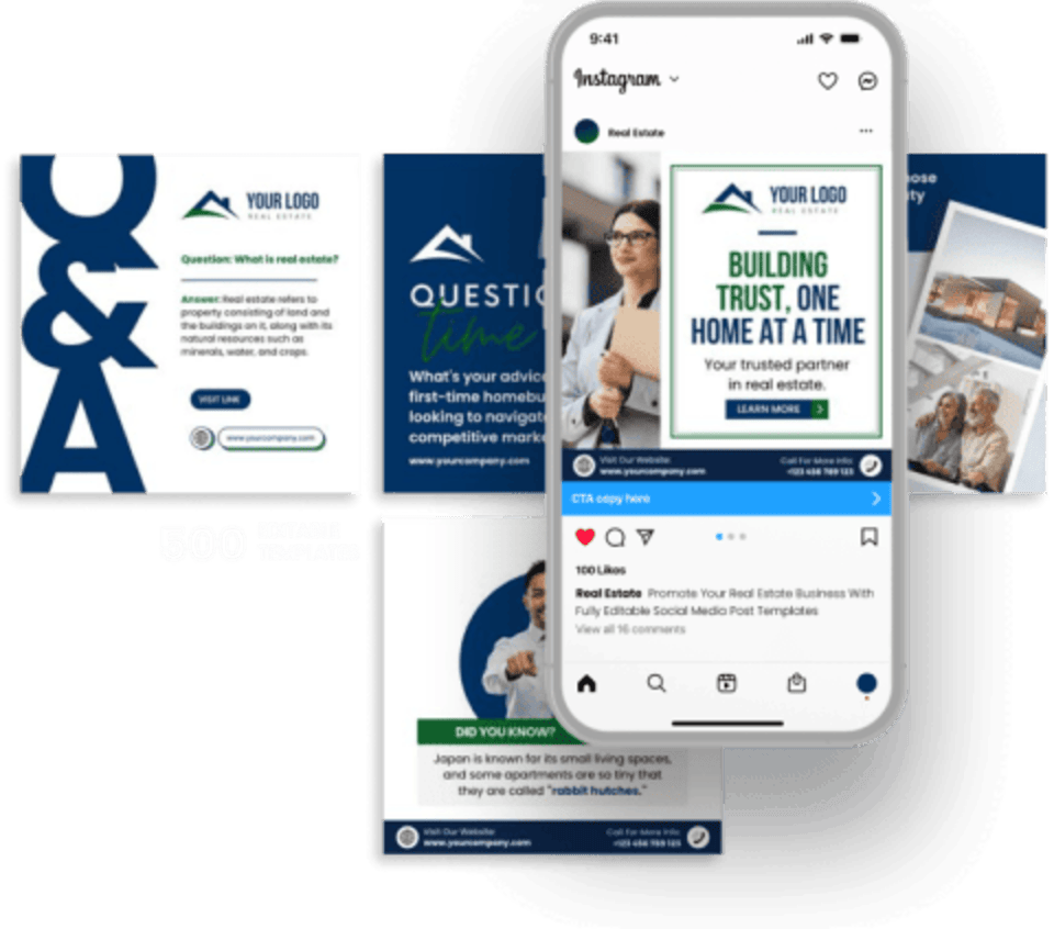 A phone and a tablet displaying a website design