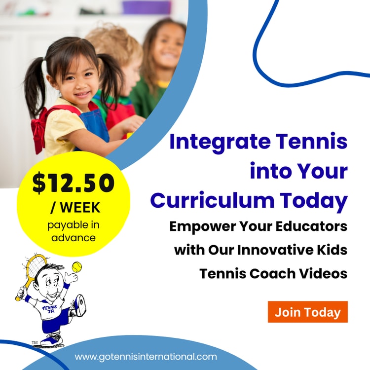 A flyer for a children's tennis tournament