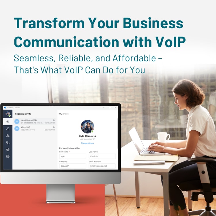 A woman sitting at a desk in front of a computer