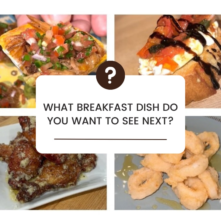 A collage of photos with different food items