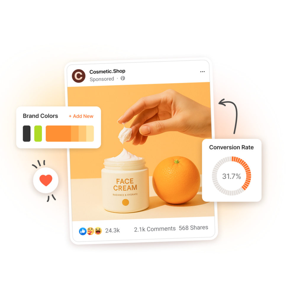 A picture of an orange being used as a face cream