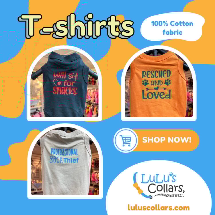 A group of t - shirts that are on display