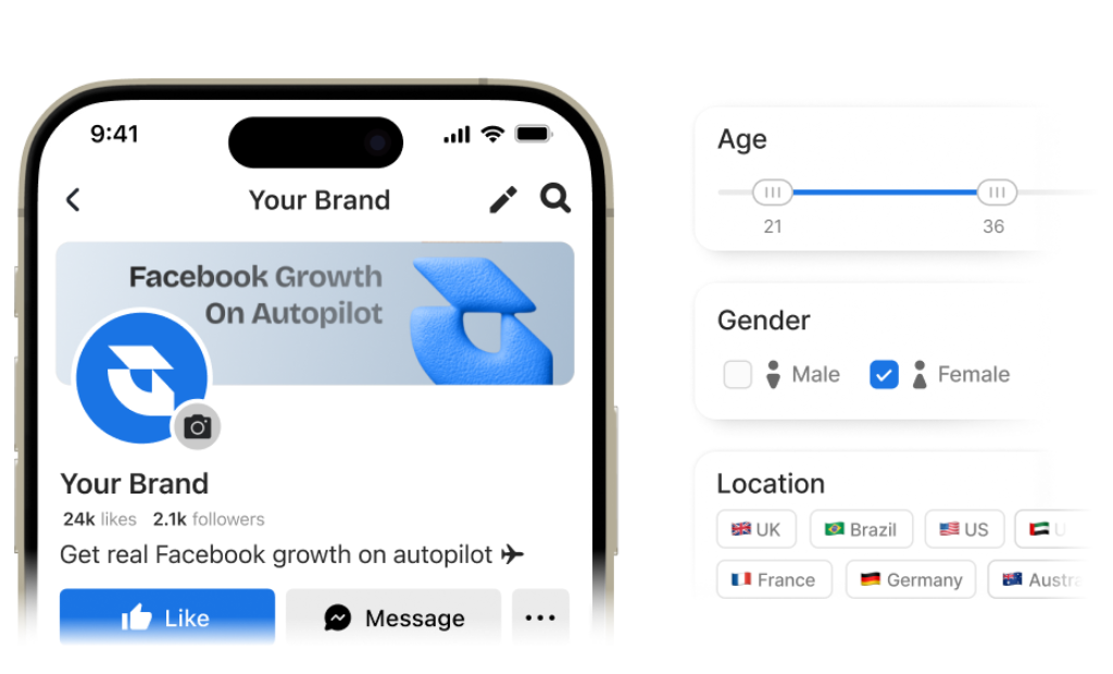 A cell phone with facebook on the screen