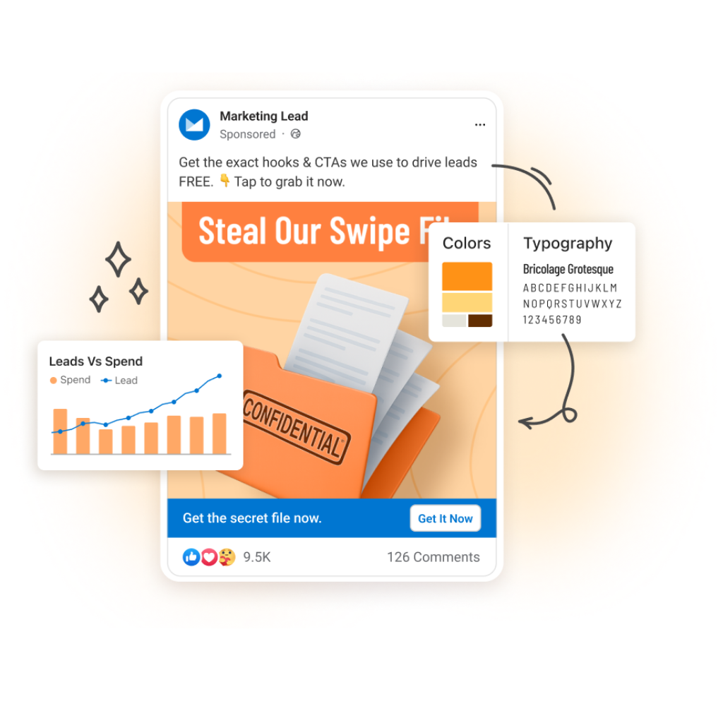 A screen shot of a web page with a swipe