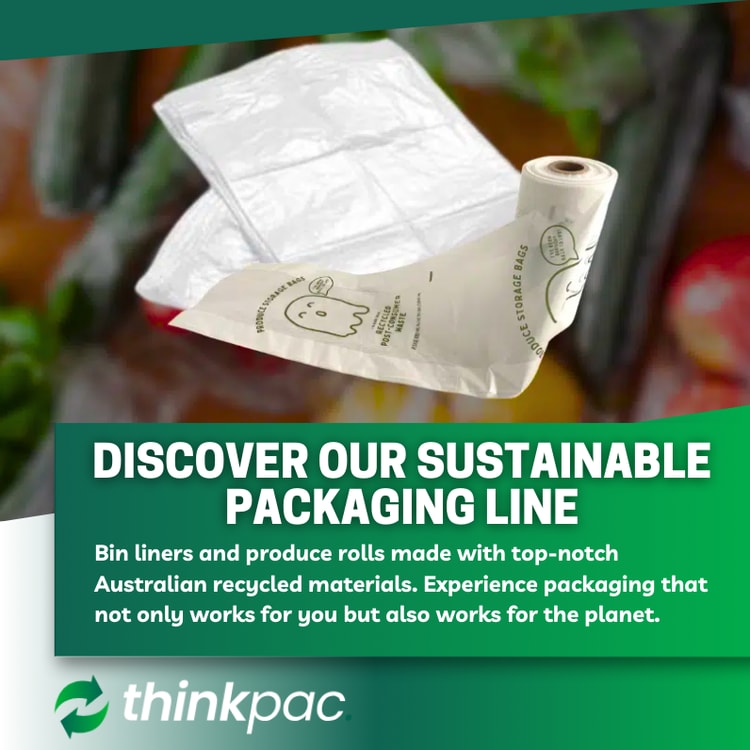 A picture of a bag of food with the words thinkpac on it