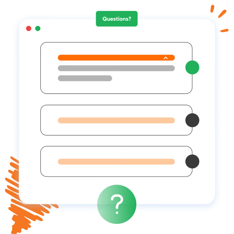 A paper with question marks on it