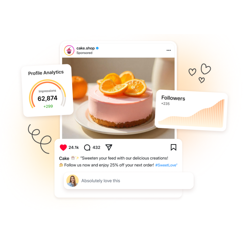 A cake with orange slices on top of it