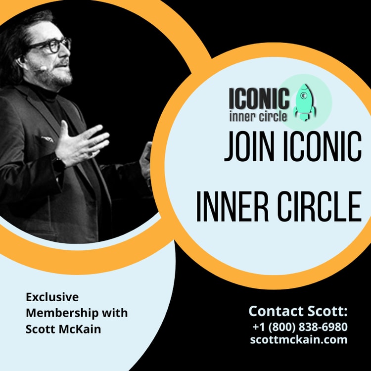 A flyer for a seminar with a photo of a man in a suit