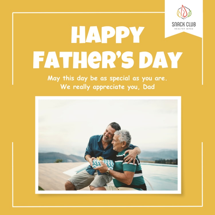 A father's day card with a picture of a father hugging his son