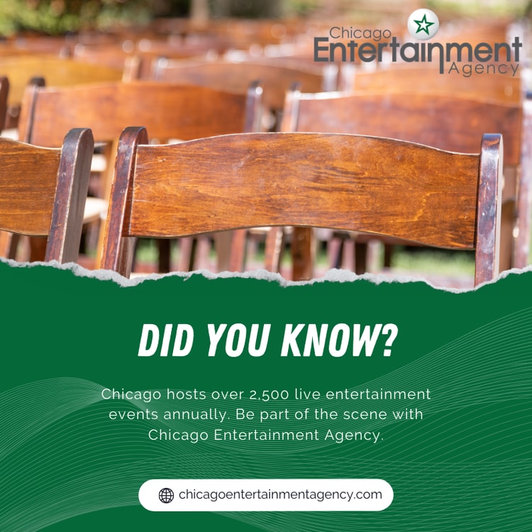 A flyer for a chicago entertainment agency