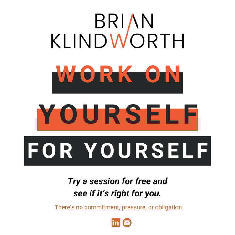 A poster with the words work on yourself for yourself