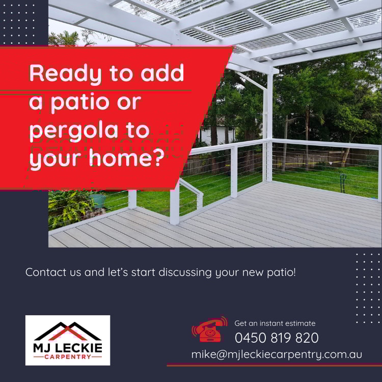 A flyer for a patio or pergola to your home