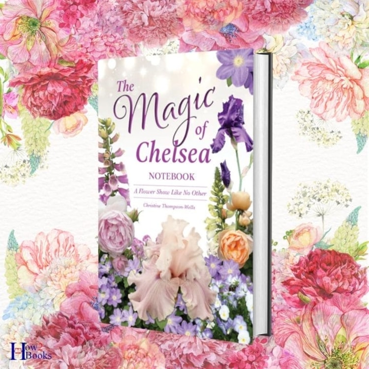 The magic of chelsea notebook surrounded by flowers