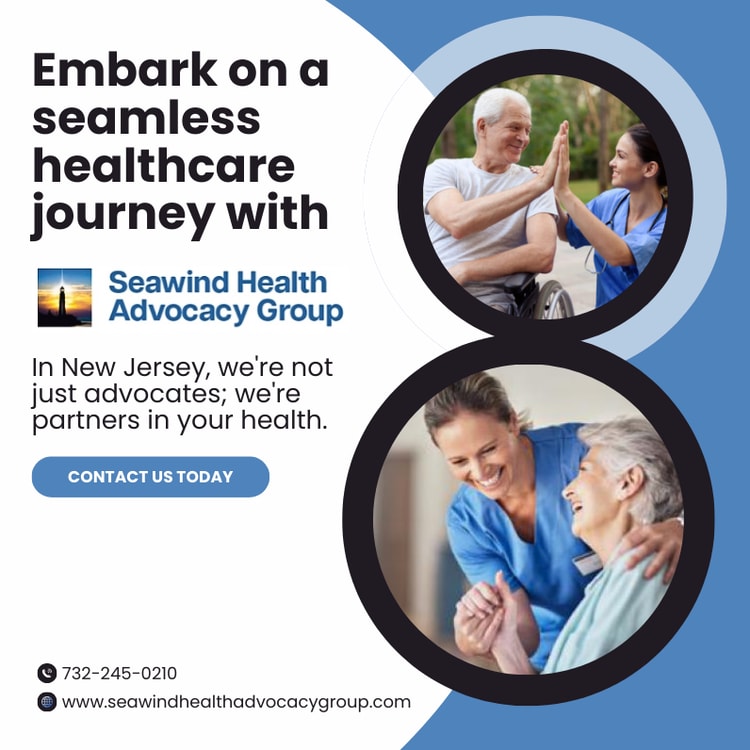 A flyer for a health center with two images of a woman and a man