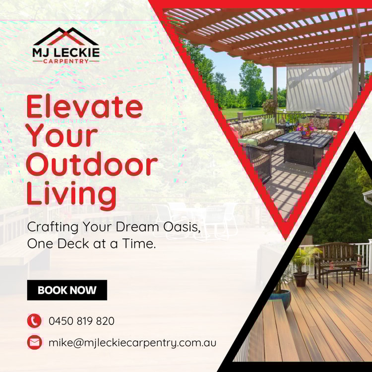 A flyer for an outdoor living space
