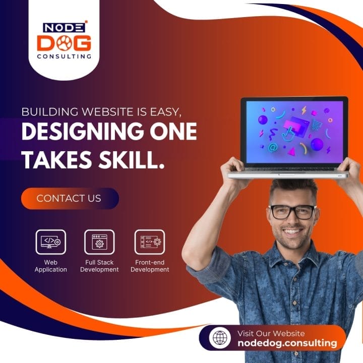 A man holding up a laptop in front of his face