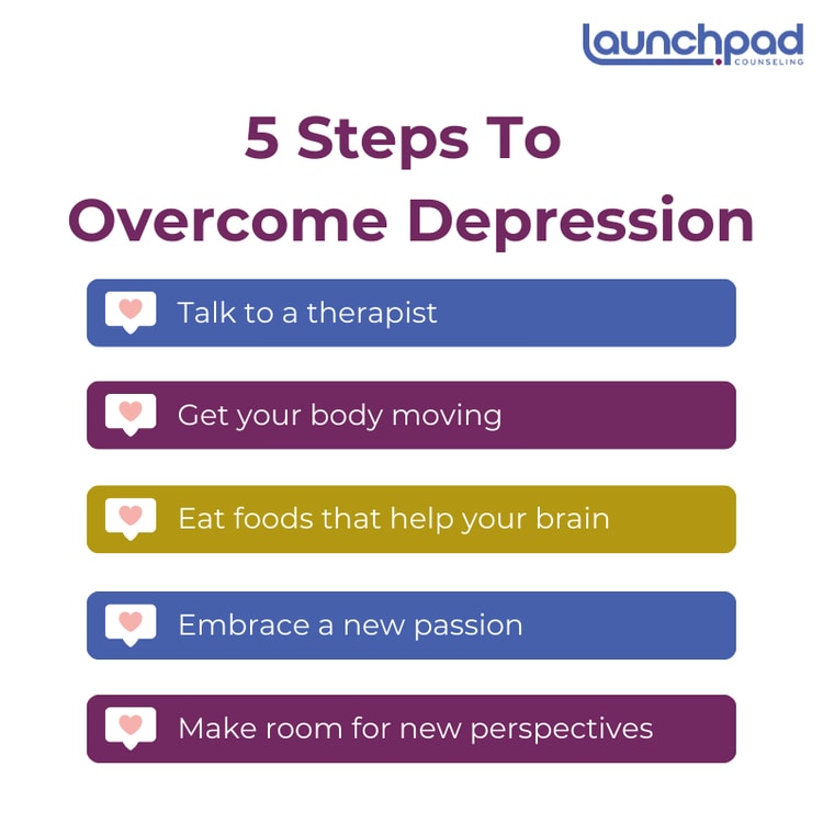 The five steps to overcome depression