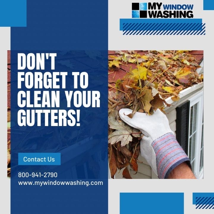 A poster advertising a gutter cleaning company