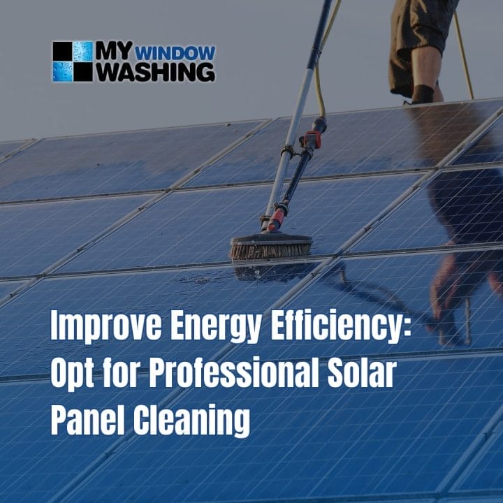 A man is cleaning the roof of a building