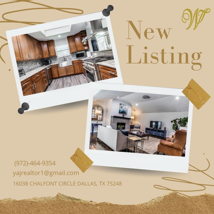 A flyer for a new listing of a home