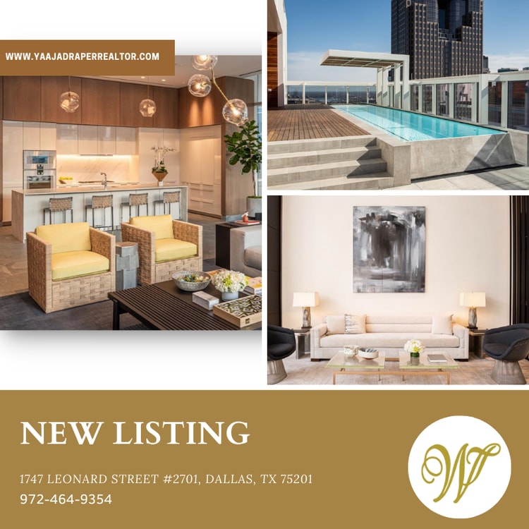 A collage of photos of a living room and kitchen