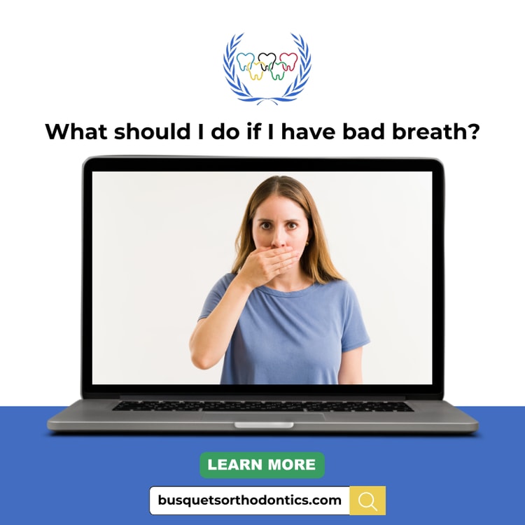 A woman on a laptop with the words what should i do if i have bad