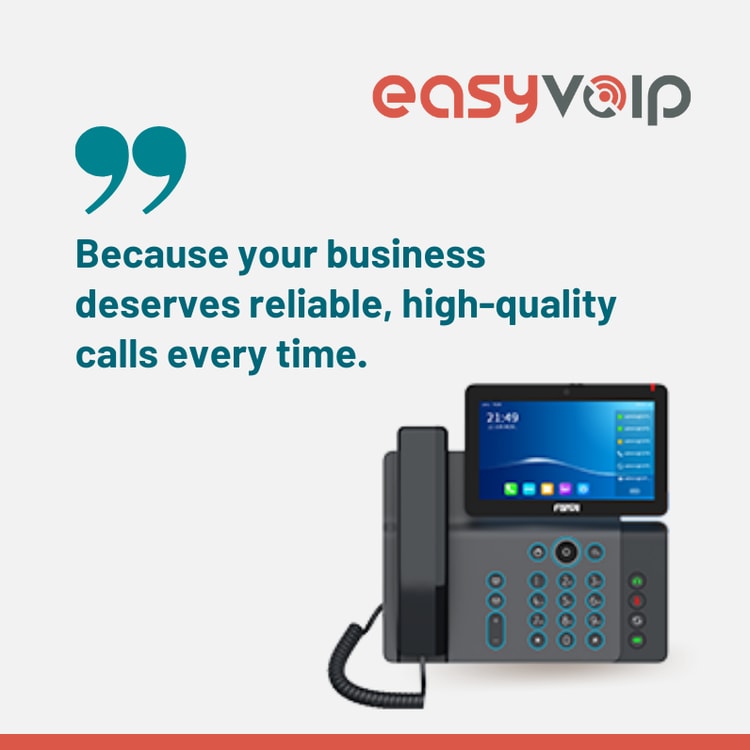 An easy voip advertisement with a phone