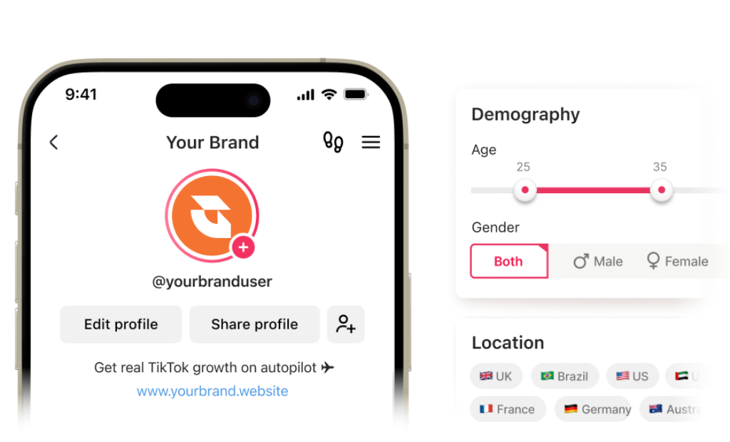 A cell phone showing the location of a brand