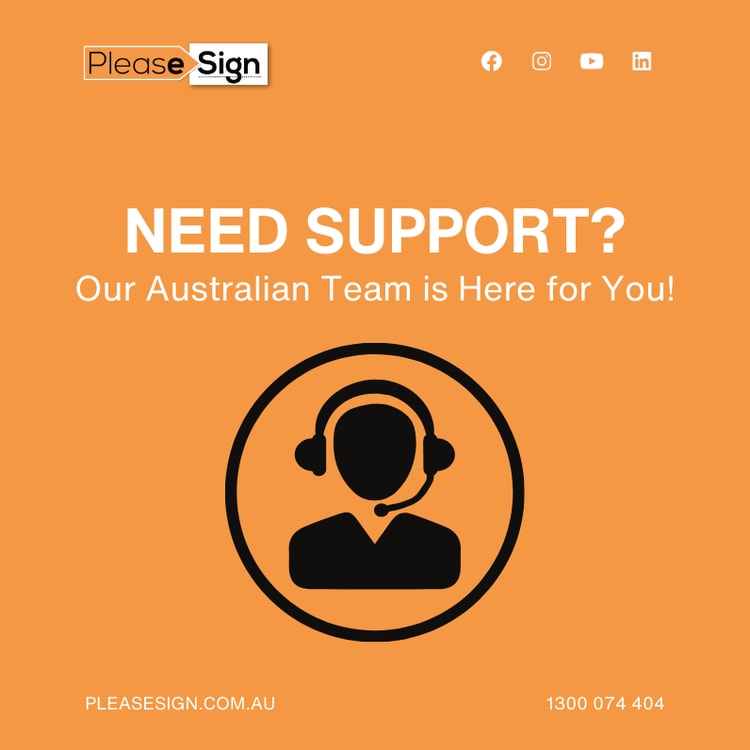 A sign that says need support? our australian team is here for you
