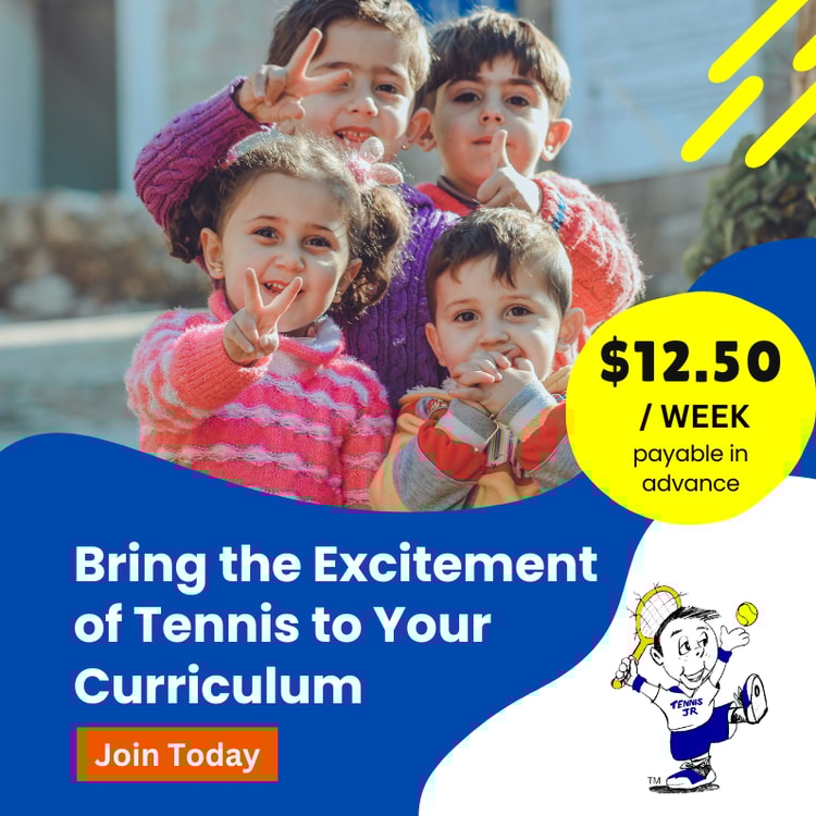 A flyer for a children's tennis tournament