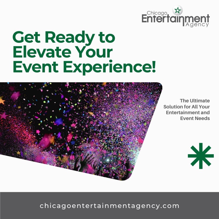 A flyer for a event with confetti on it