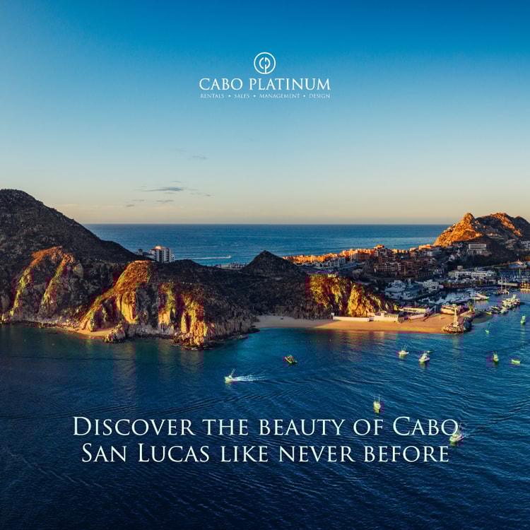 An aerial view of a beach with boats in the water