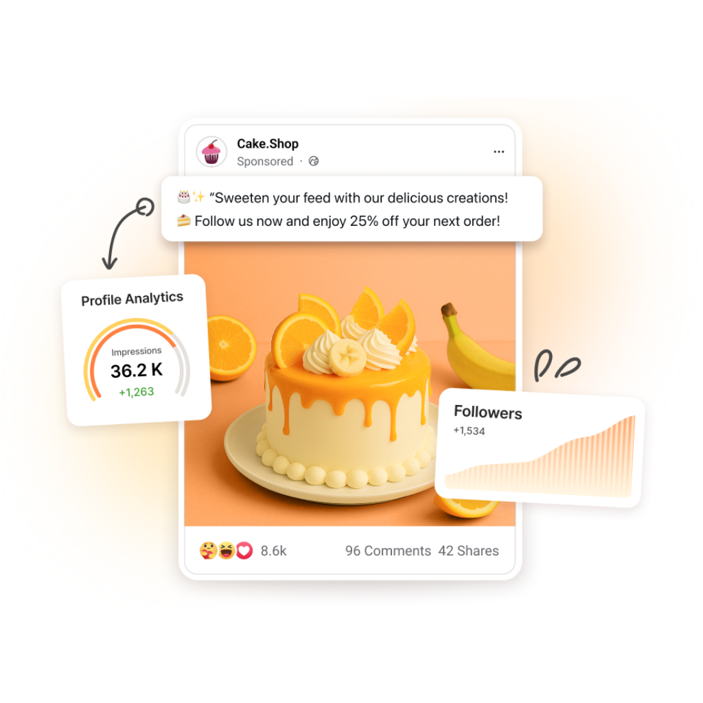 A photo of a cake with a banana on top of it