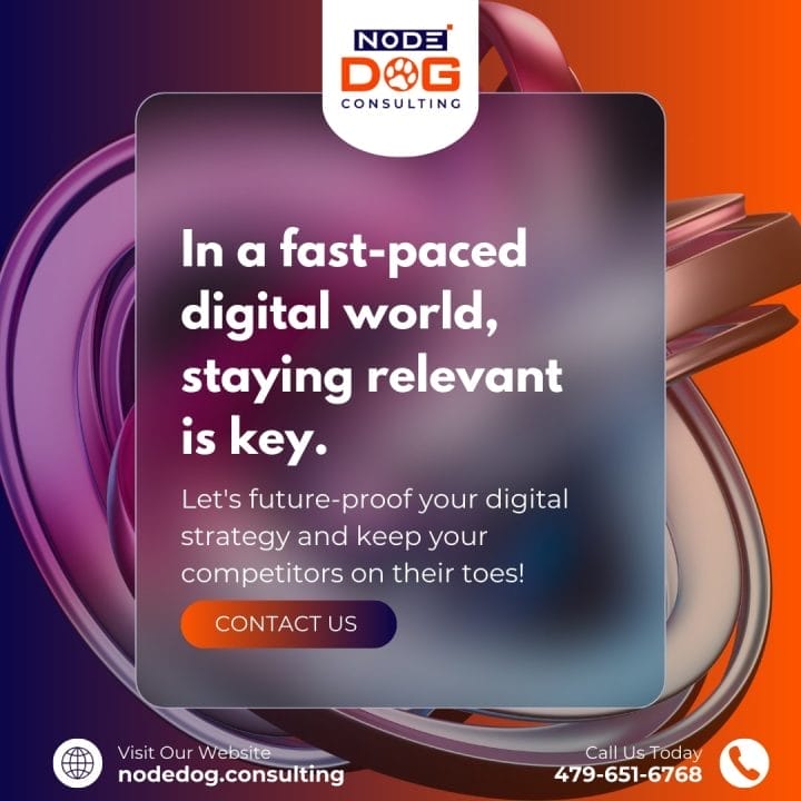 An advertisement for a digital consulting company