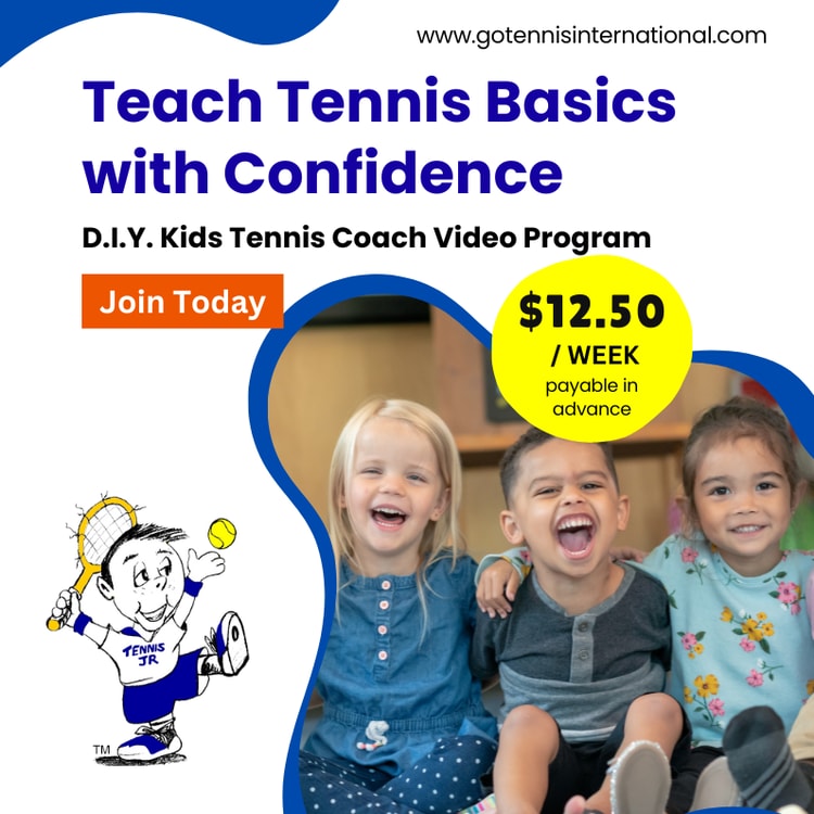 A flyer for a kids tennis coach