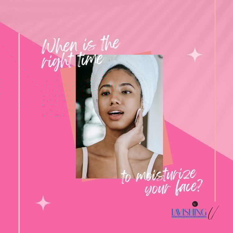 A woman with a towel on her head