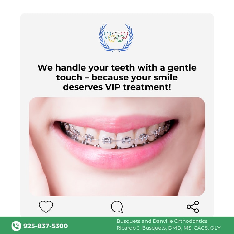 A flyer for a dentist with a smile on it