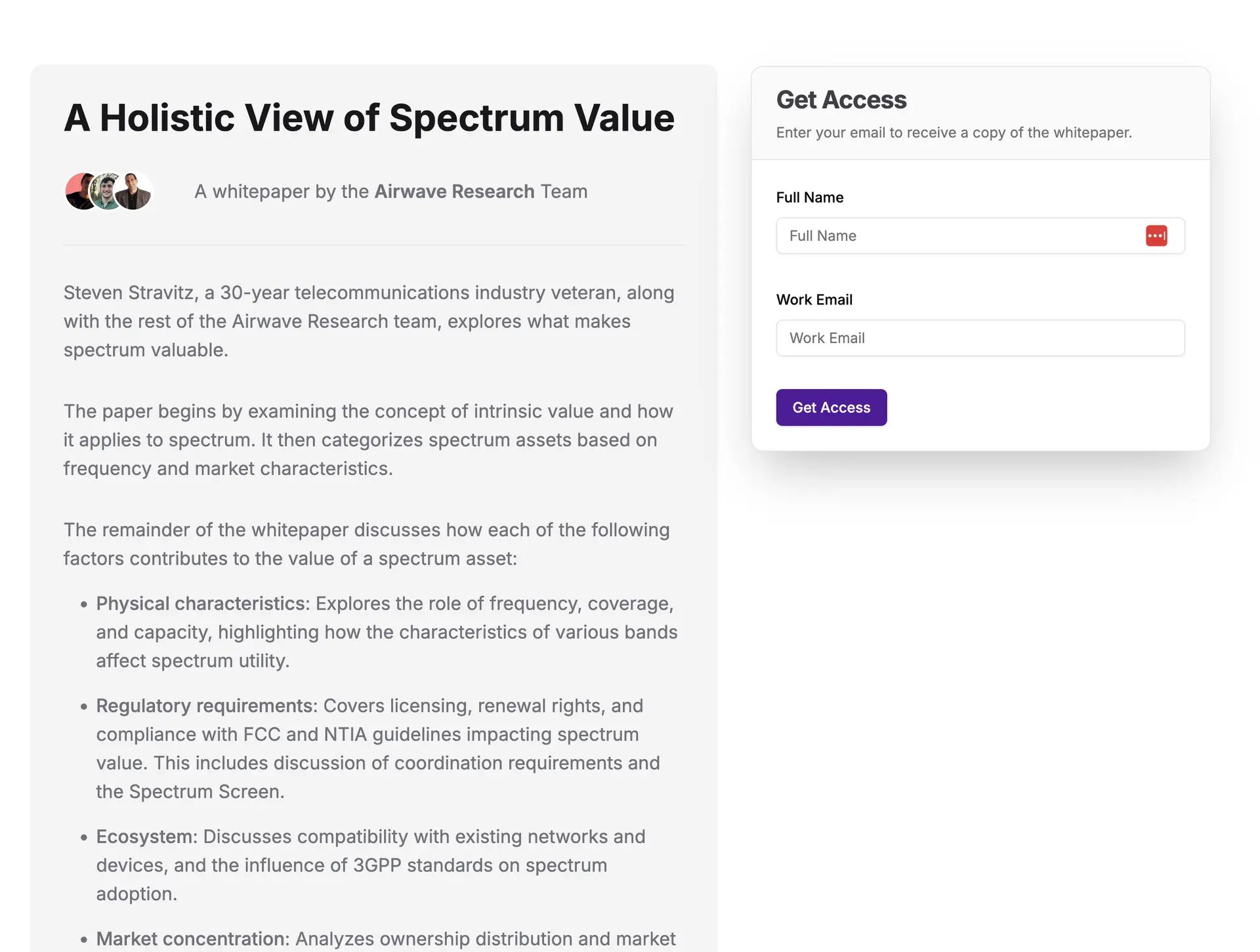 Cover Image for Whitepaper Release: A Holistic View of Spectrum Value