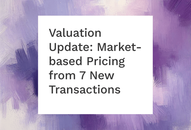 Valuation Update: Market-based Pricing from 7 New Transactions