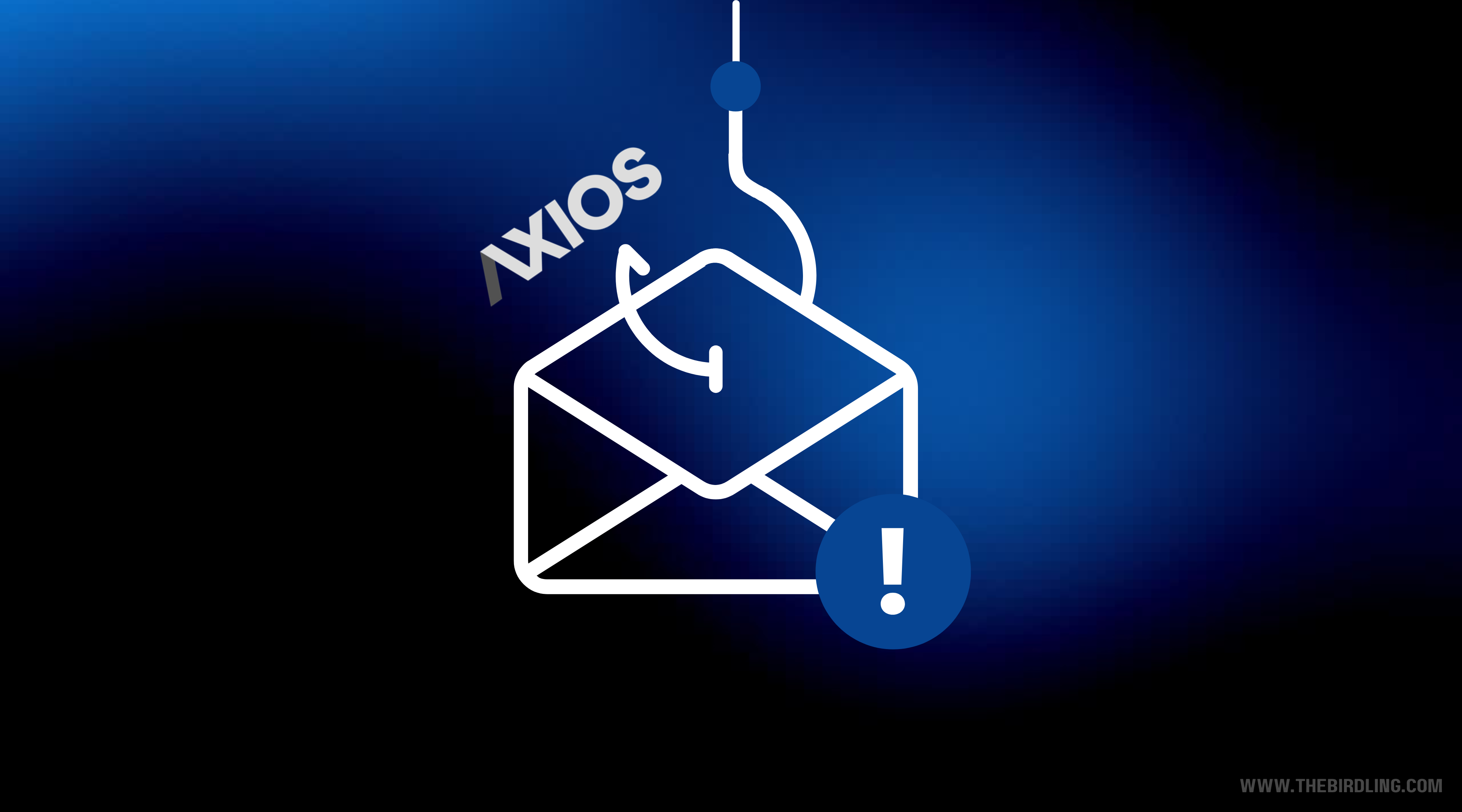 A picture of a blue envelope with the AXIOS logo on it.