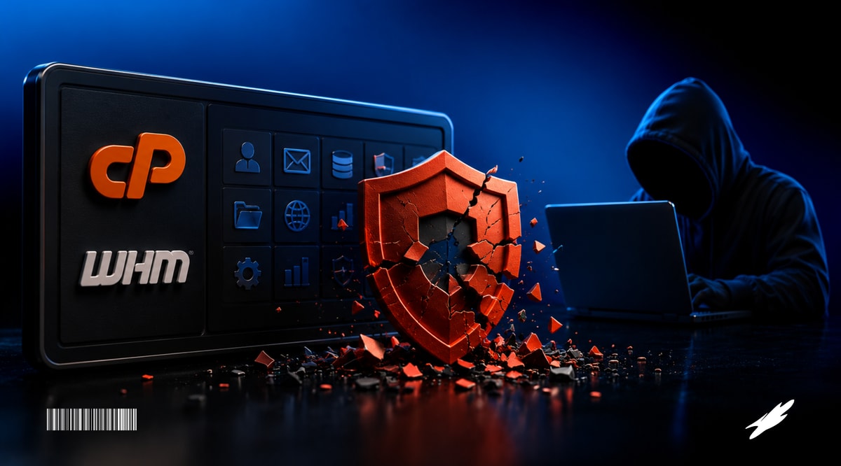 A computer with a red shield on top of it