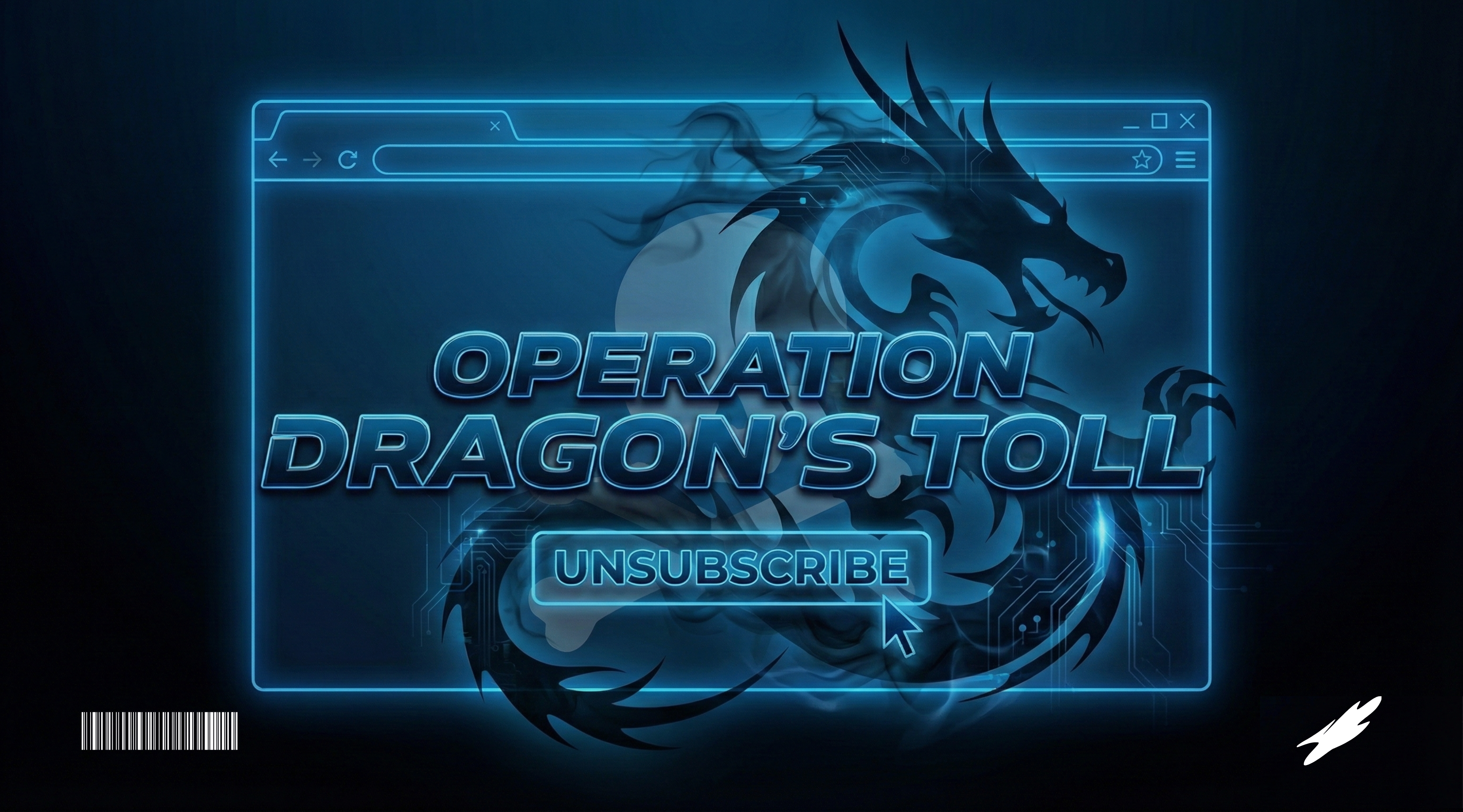 Operation dragon's toll logo on a computer screen