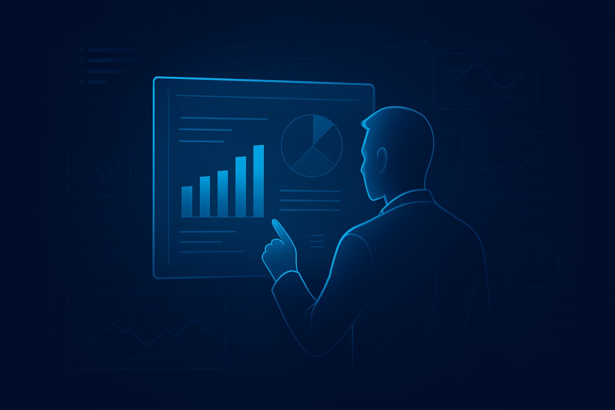 A man pointing to a chart on a board