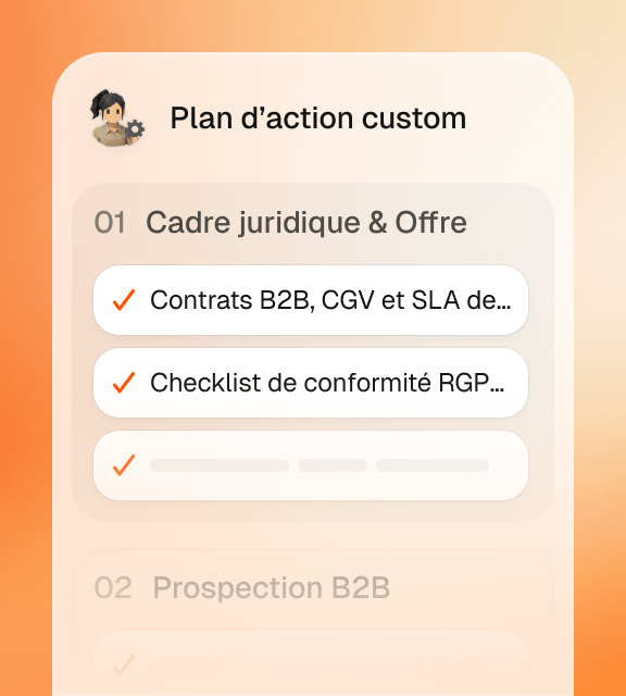 Plan d’action généré dans Aurentia