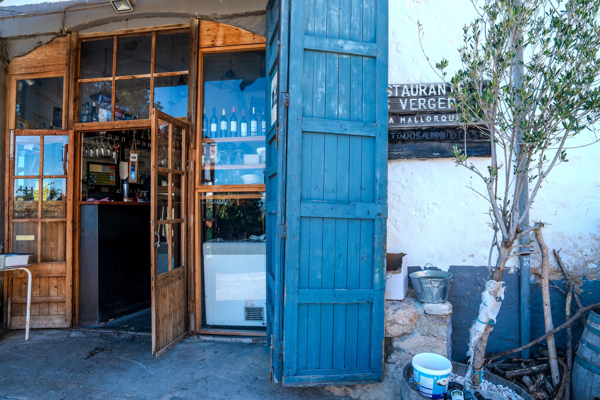 Entrance from Es Verger Restaurant