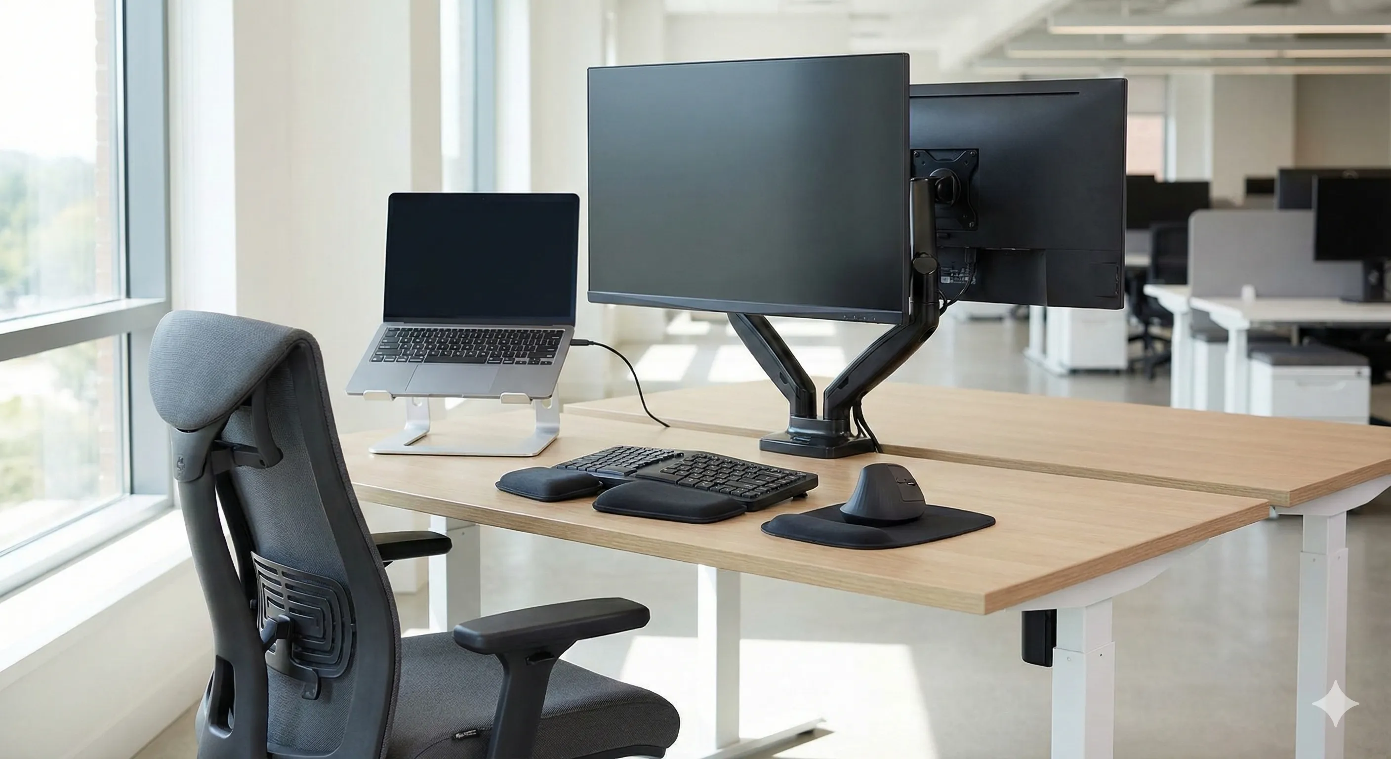 Office display screen workstation
